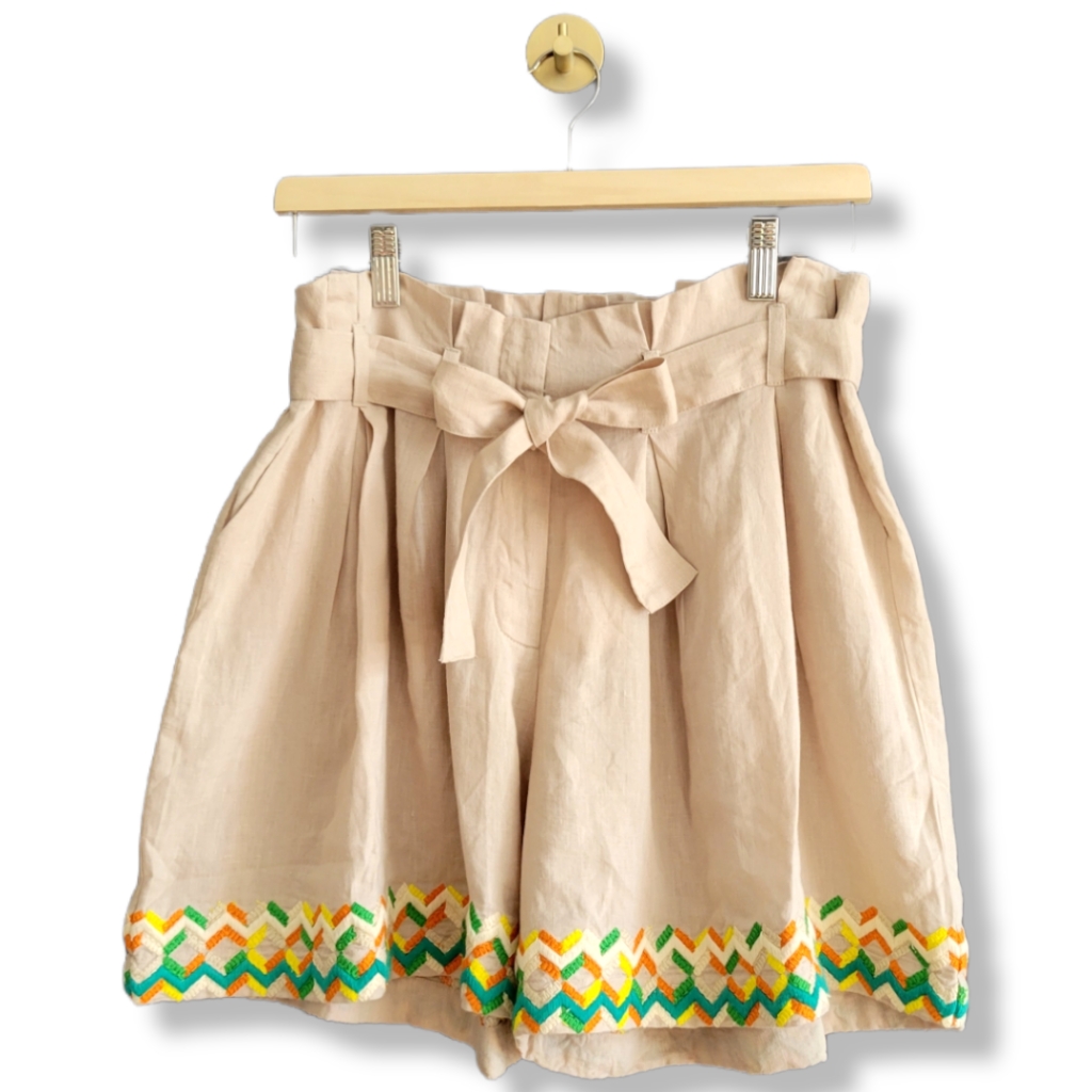 All Things Mochi Christine Top Paula Shorts Linen Embroidered Boho Set Nwt — image 6 of 8